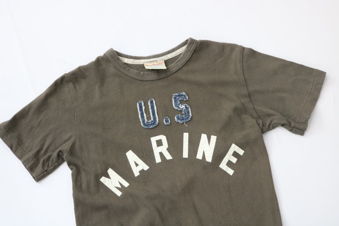 트래프트 스탠다드 빈티지 U.S MARINE 데님 패치 반팔 티셔츠 (M 상품이미지3