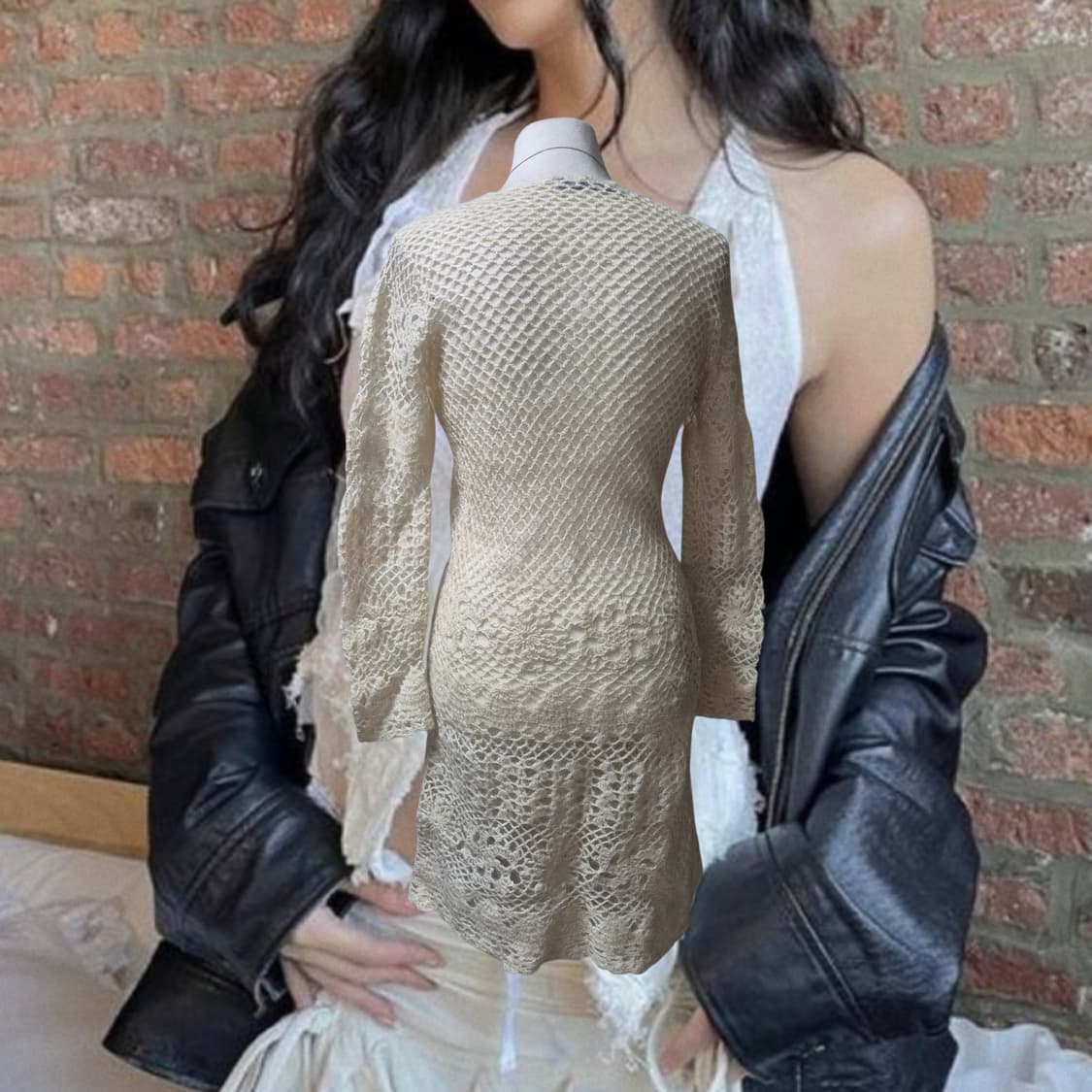 Vintage 06 Ivy Crochet knit ops 상품이미지2