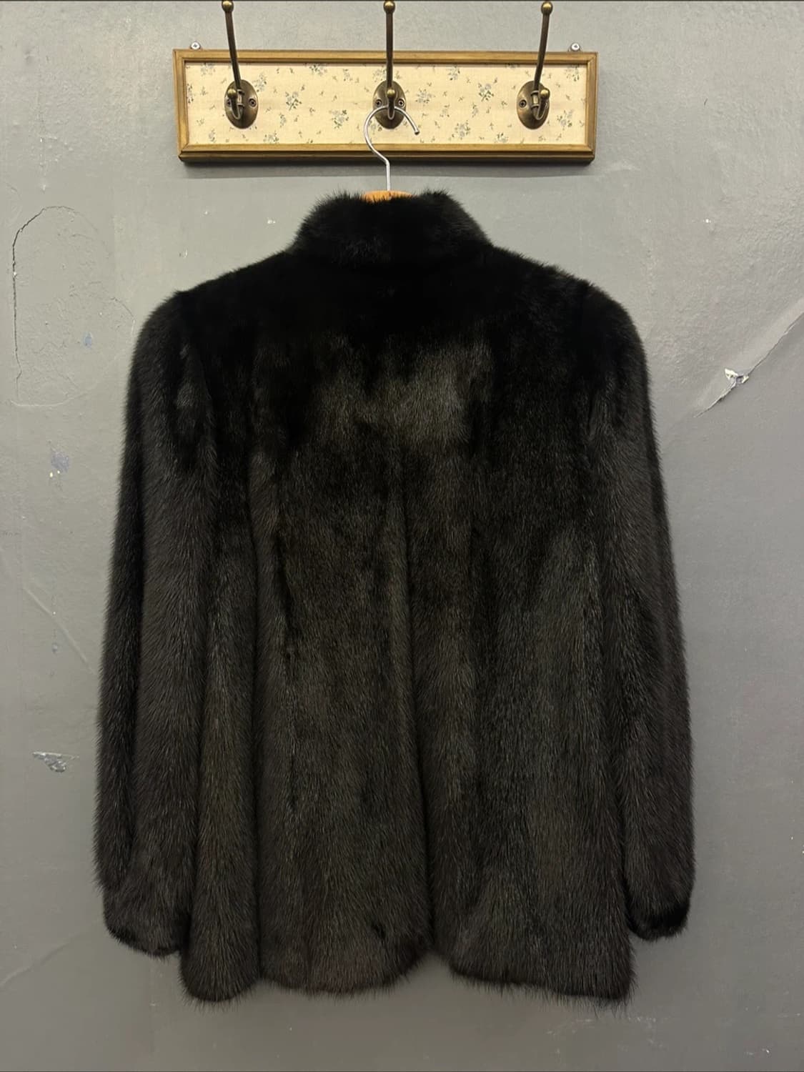 Real Mink 100% 리얼 밍크 블랙 풀스킨 밍크 코트 상품이미지5