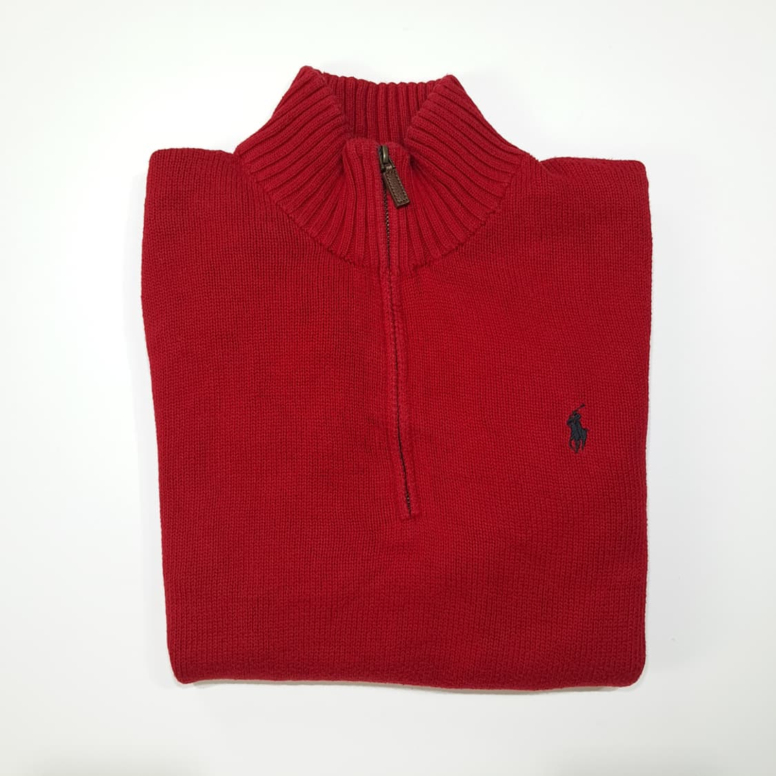 CL008 L 폴로 랄프로렌 코튼 하프집업 니트 - 시그니처 레드 상품이미지7