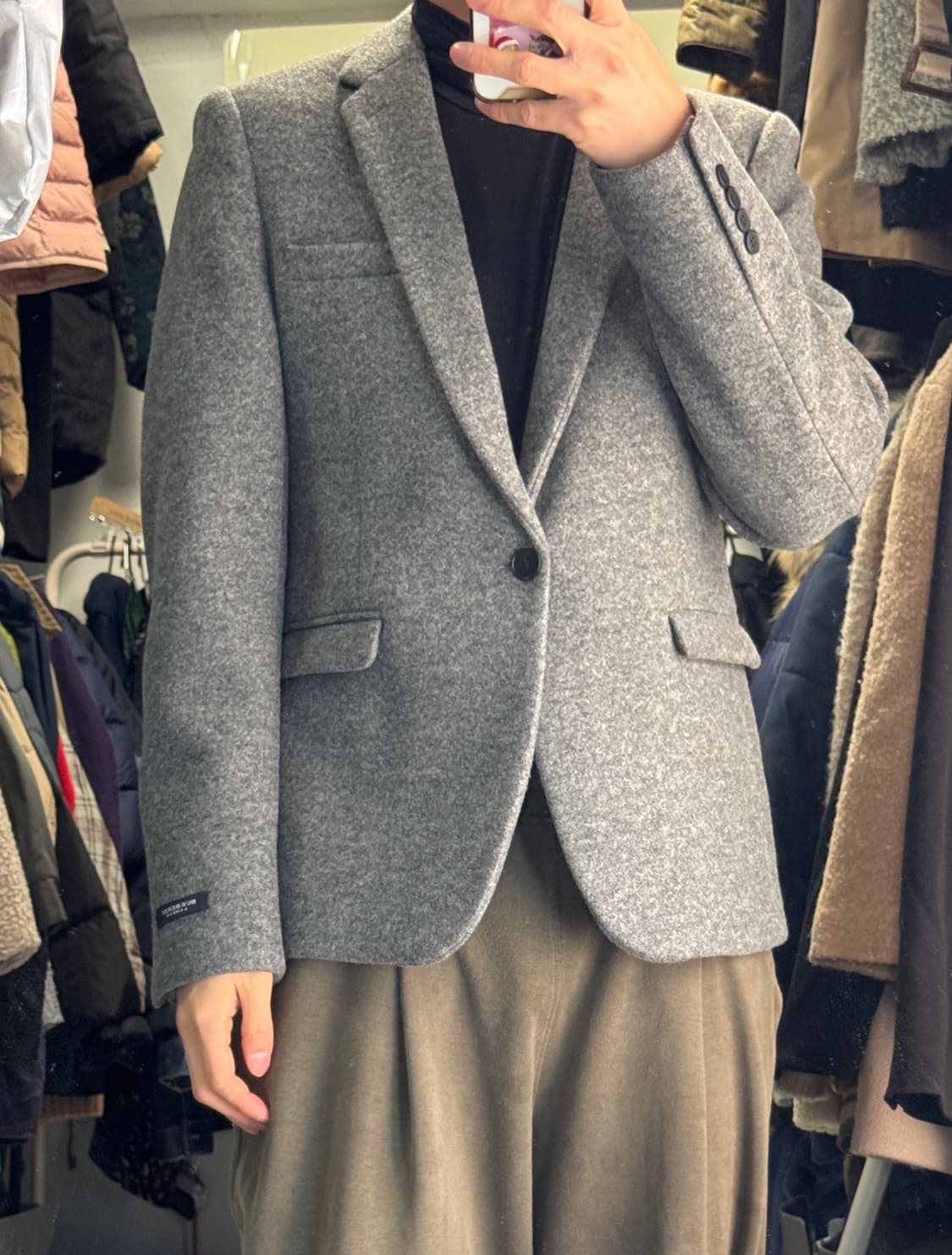 버버리 런던 코튼 미니멀 블레이저 자켓 M 상품이미지3