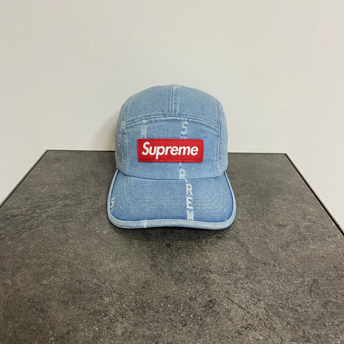 (OS) 슈프림 박스로고 캠프캡 모자 워시드 데님 상품이미지1