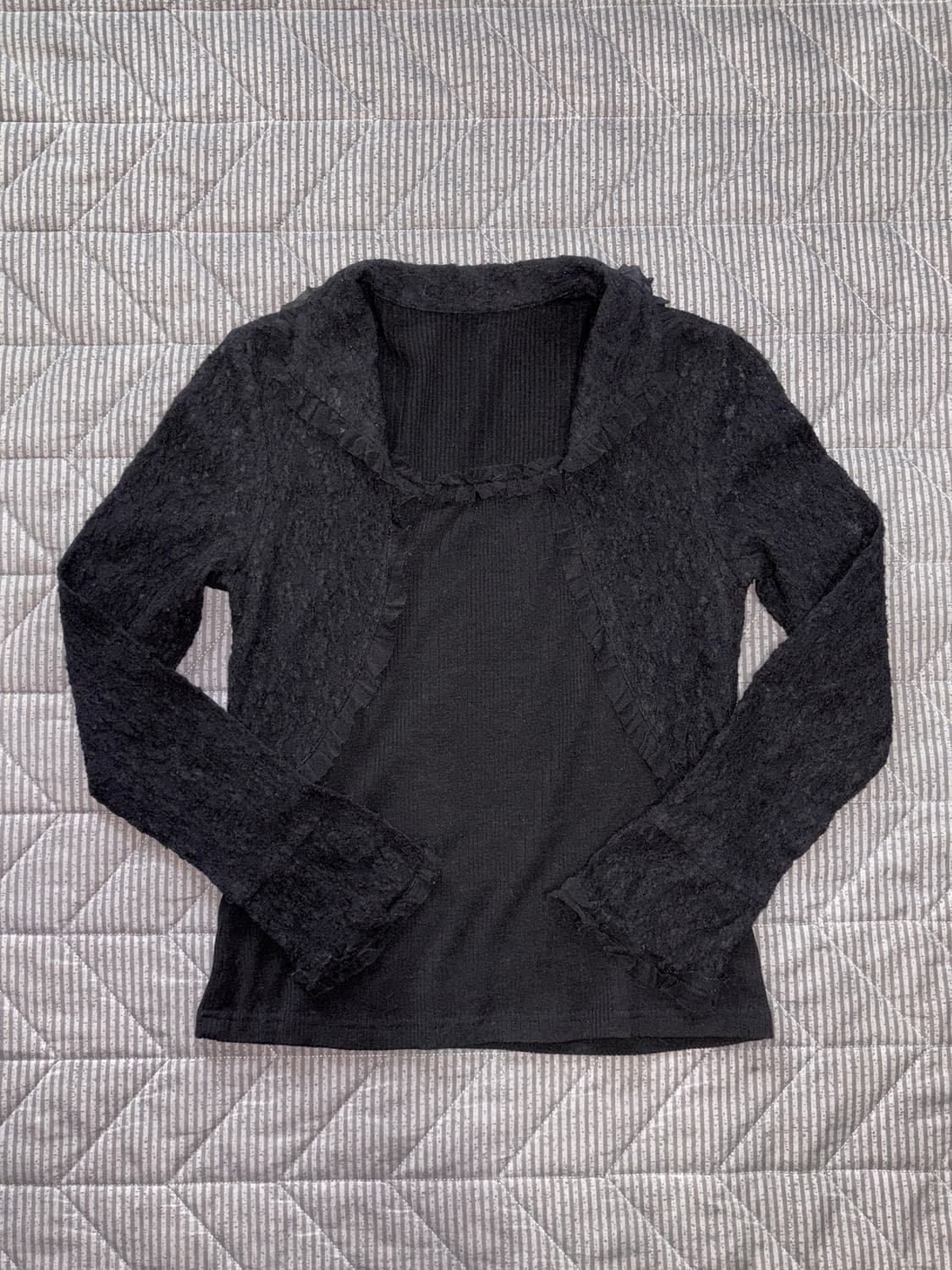 블랙 레이스탑 상품이미지1