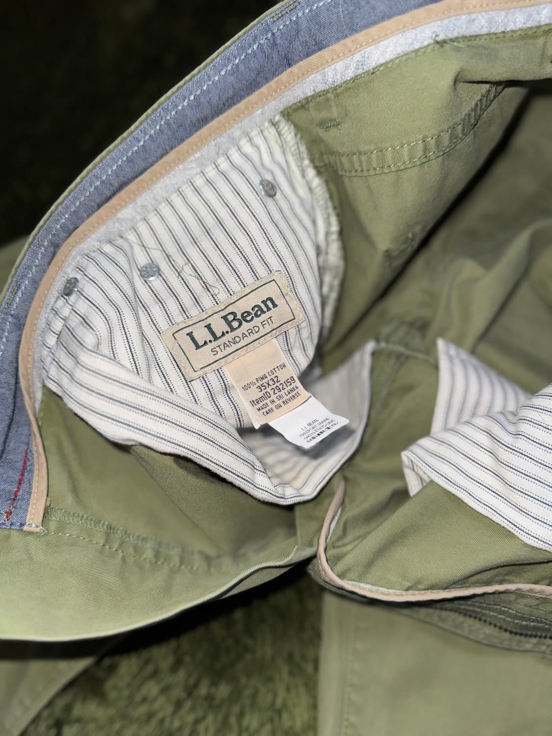 [35X32] L.L.Bean 엘엘빈 5포켓 피마 코튼 팬츠 올리브 상품이미지4