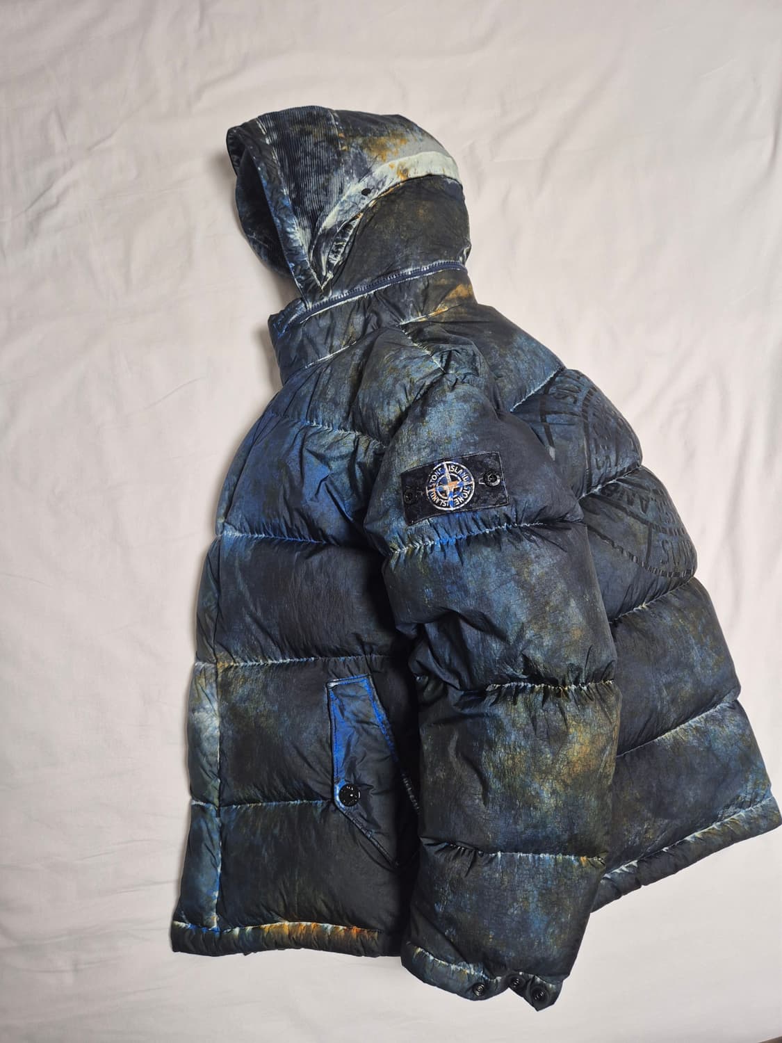 슈프림 x 스톤아일랜드 페린티드 카모 크링클 패딩 20FW 상품이미지3