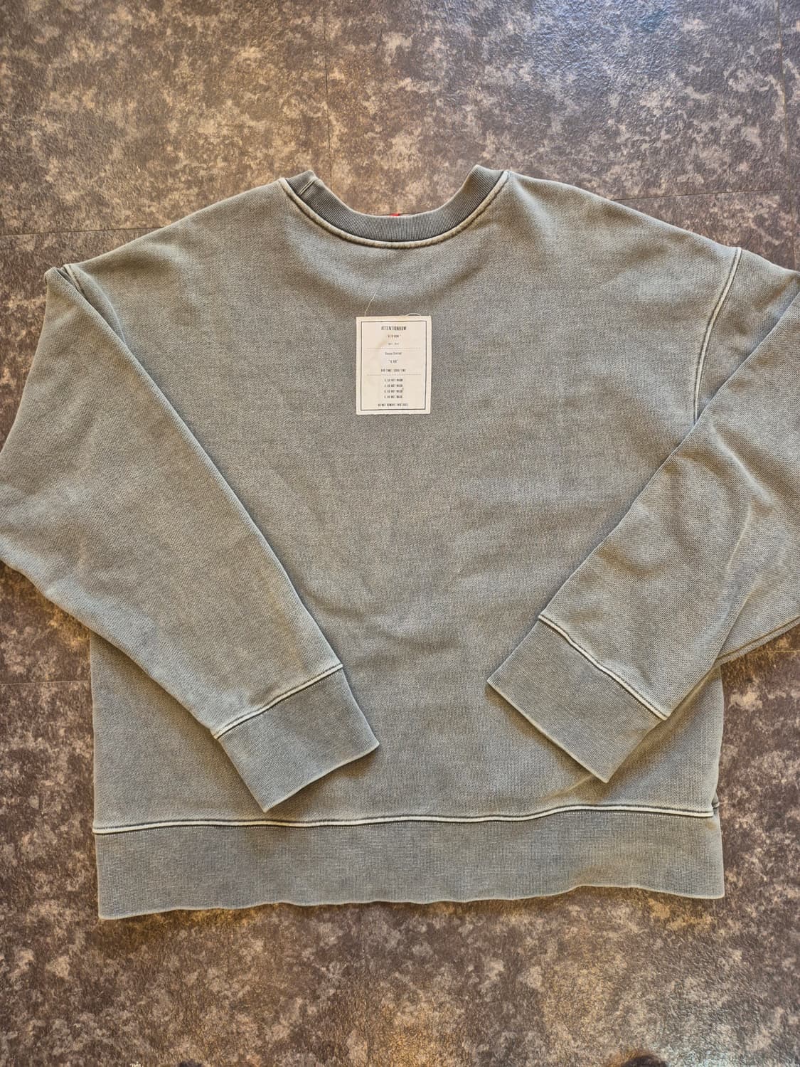 어텐션로우 로코 피그먼트 헤비 맨투맨 - 사이즈 1 상품이미지4