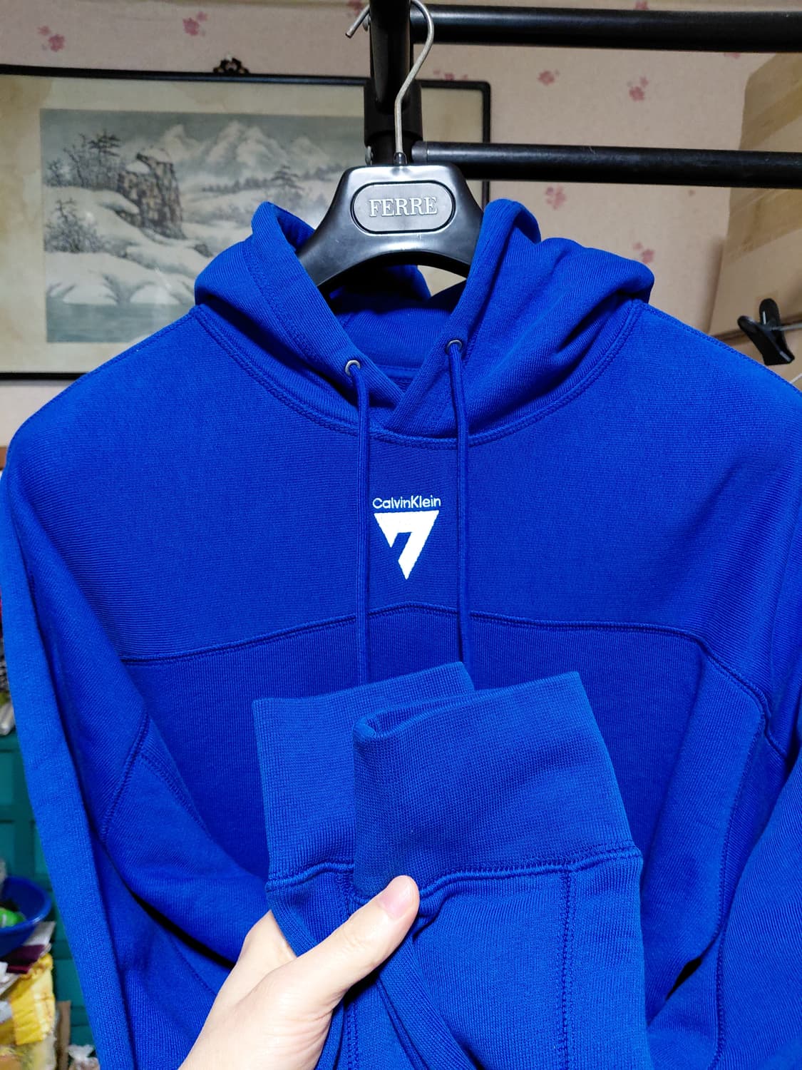 [캘빈클라인]손흥민 캡슐 릴렉스핏 후드 맨투맨 M(100~105) 상품이미지9