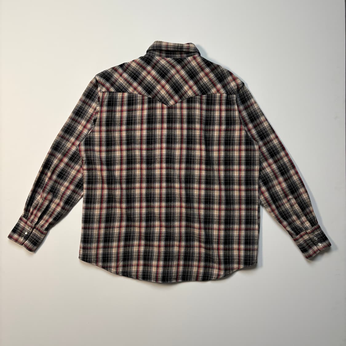 [XL] 랭글러 플란넬 셔츠 (red/beige) 상품이미지4