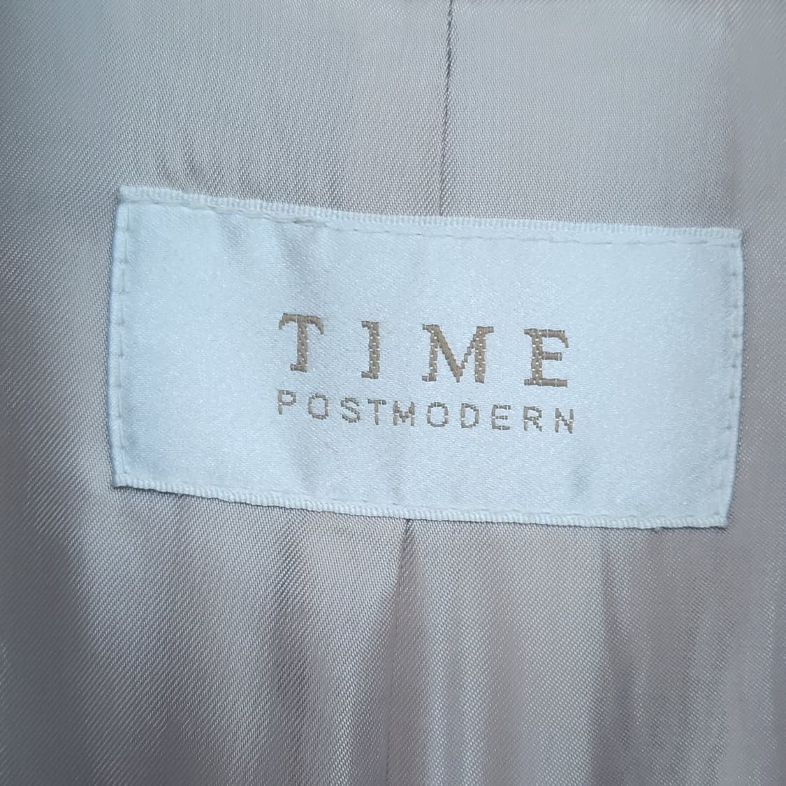 TIME 벨티드 롱 코트 아이보리 상품이미지3