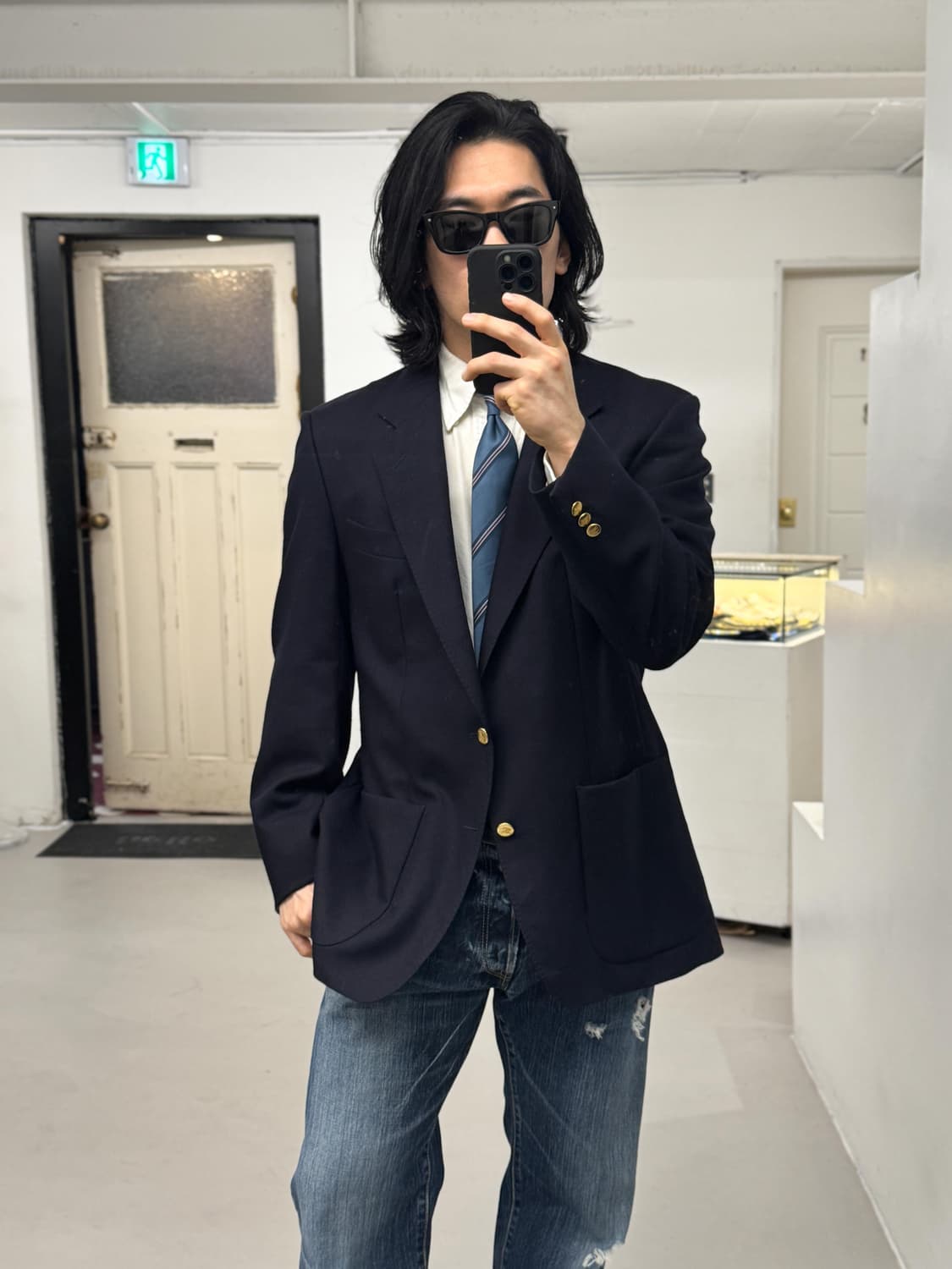 버버리 네이비 금장 블레이저 상품이미지7