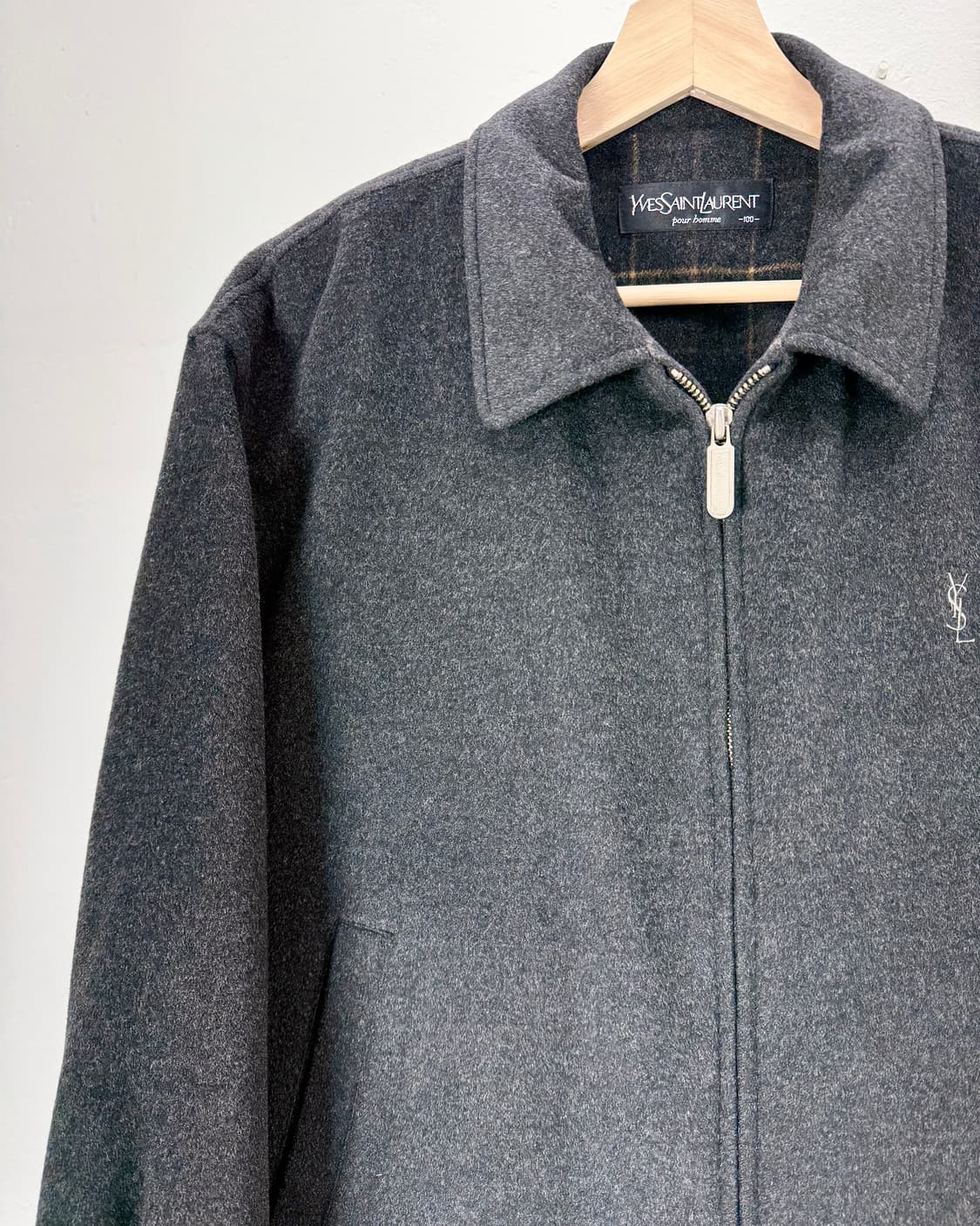 이브 생로랑 뿌르 옴므 다크 그레이 을 블루종 자켓 상품이미지3