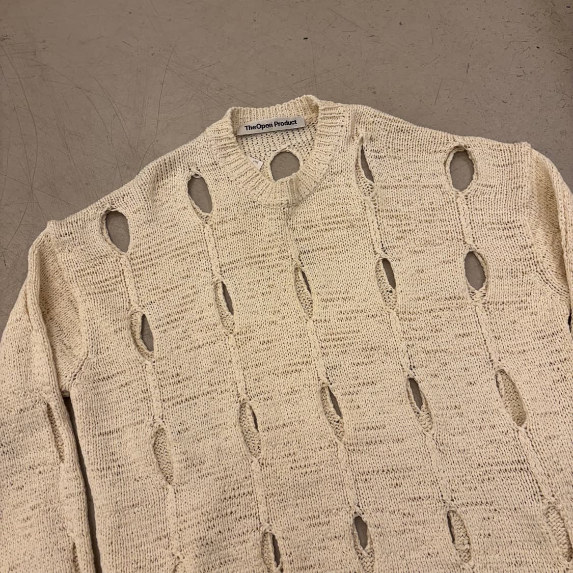 더 오픈 프로덕트 커팅 패턴 니트 상품이미지2
