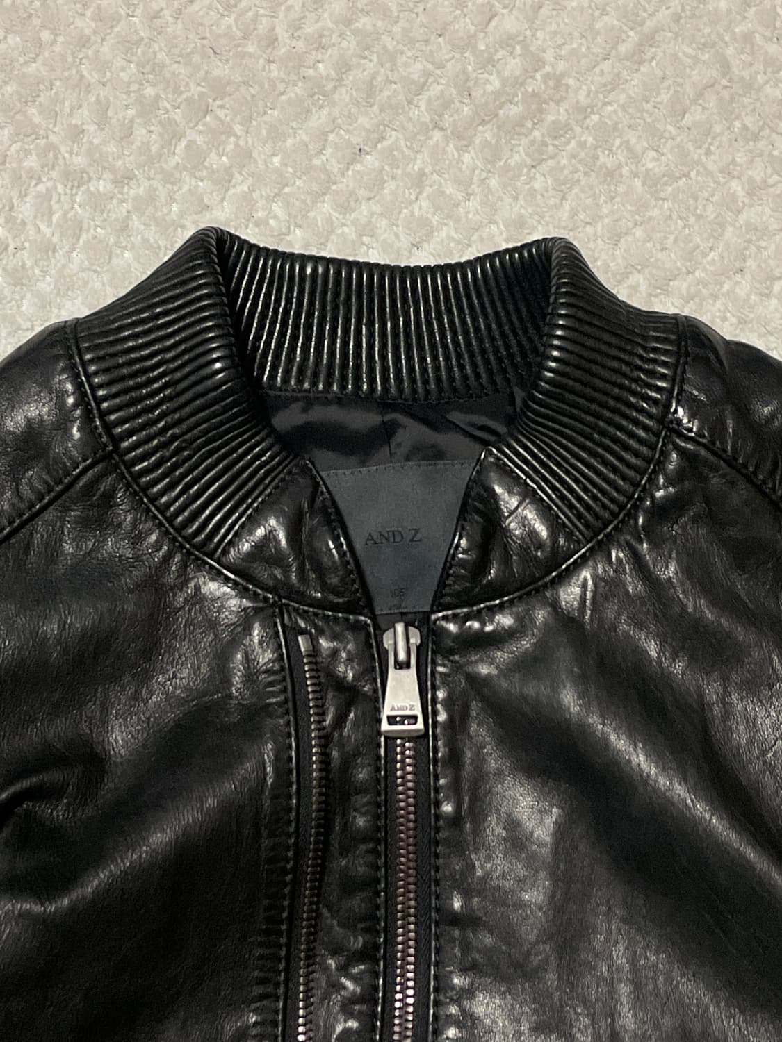 AND Z 웨스턴 무드 2WAY 램스킨 양가죽 바이커 레더 자켓 상품이미지4