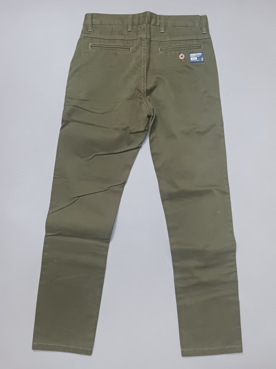 새제품 [31] 슈퍼드라이 슬림2핏 카키 치노 팬츠 상품이미지7