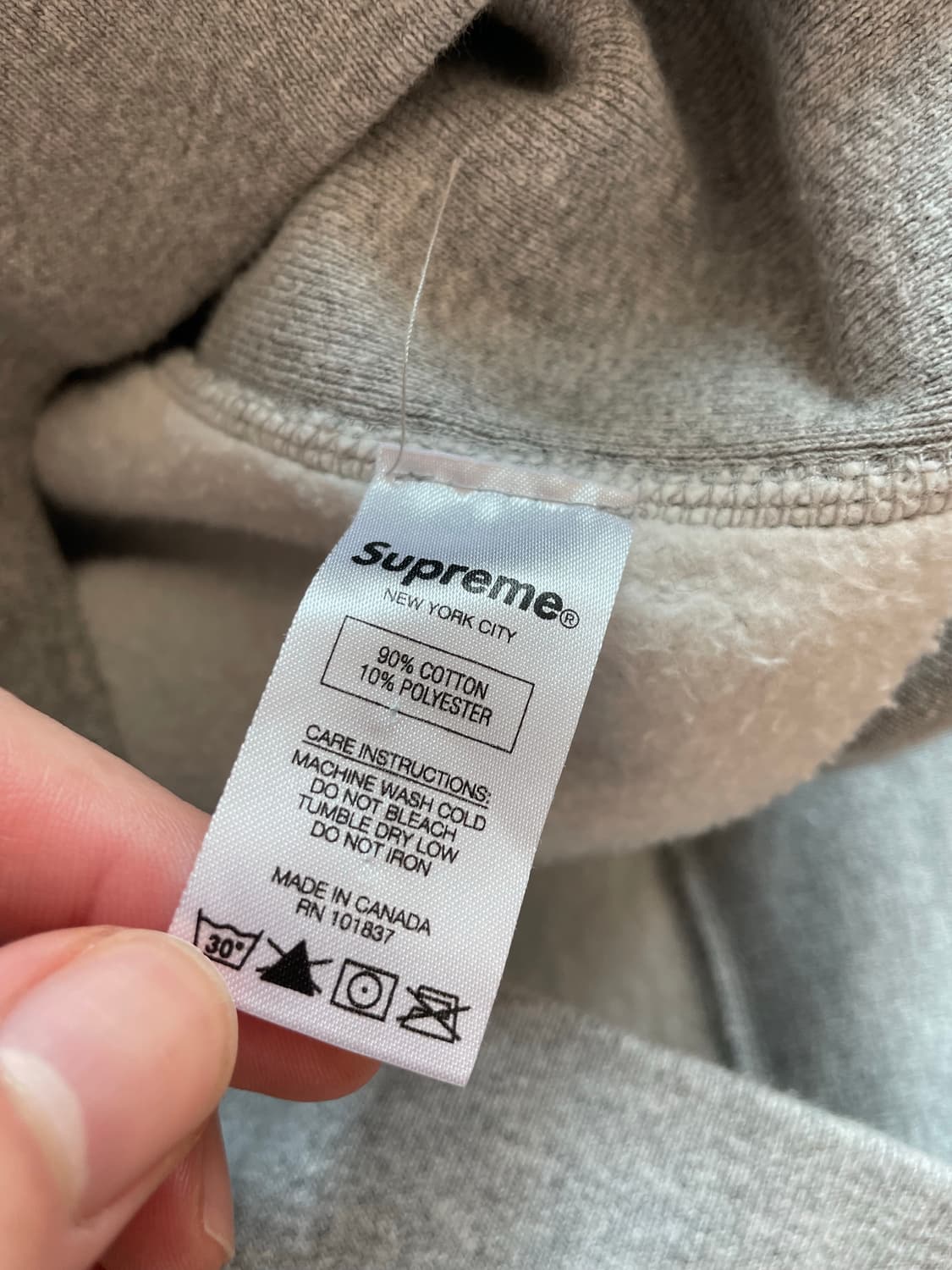 슈프림 17fw 박스로고 오렌지 그레이 후드티 L 상품이미지4