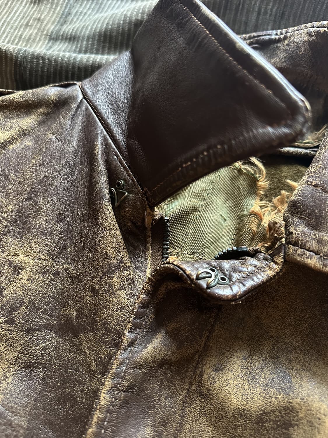 40s Vintage Horse Hide A2 Leahter jacket 상품이미지6