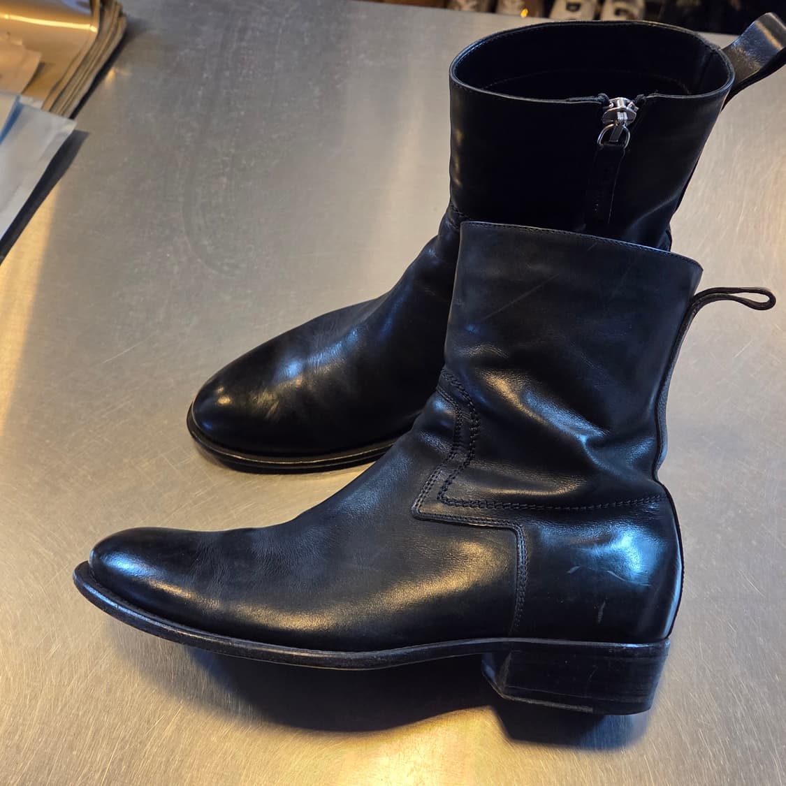 디올 옴므 07aw by 에디 슬리먼 사이드 zip 부츠 블랙 (41) 상품이미지2