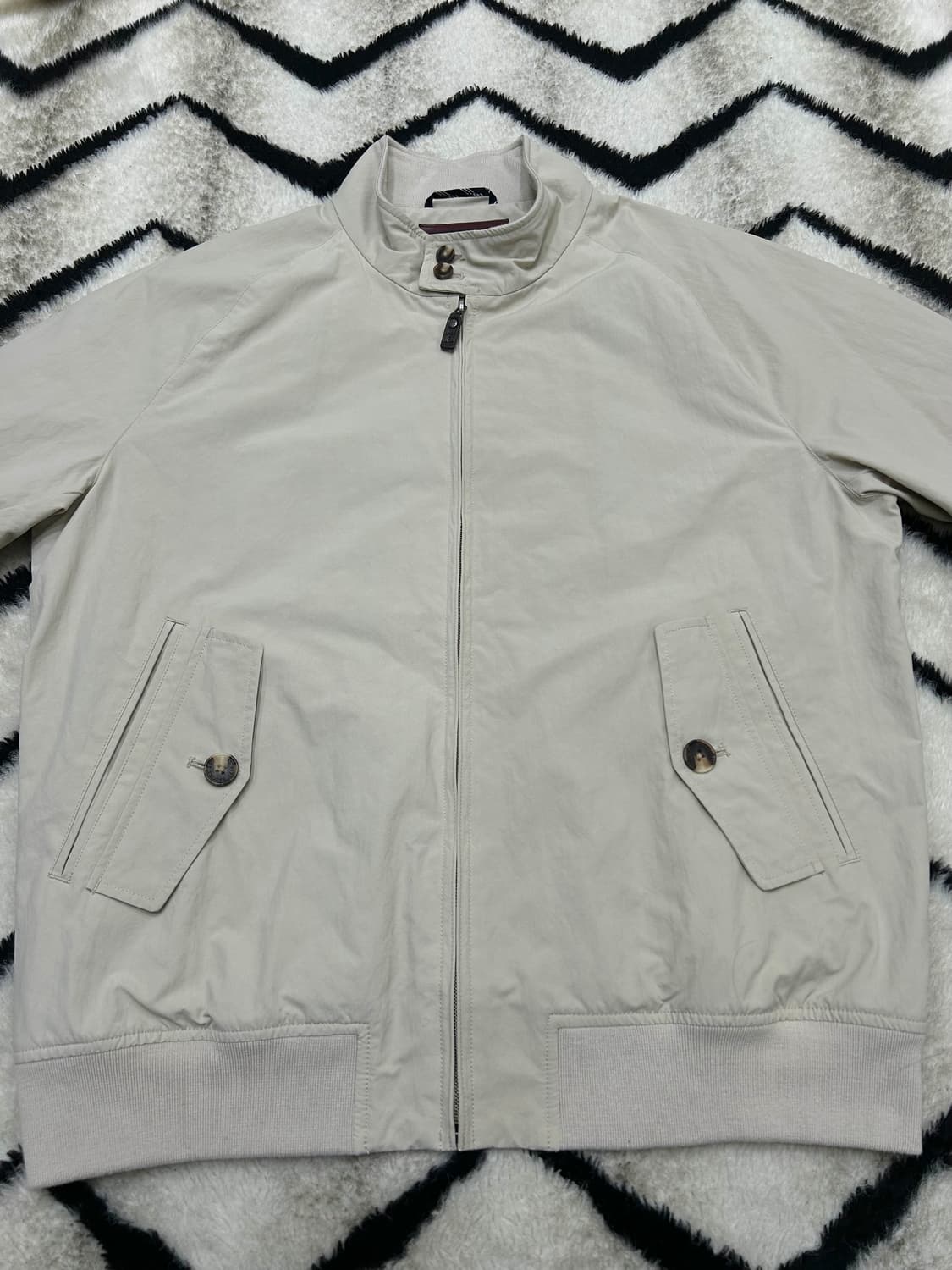 [한국XL]브룩스브라더스 나일론 코튼 헤링턴 자켓/아이보리 상품이미지3