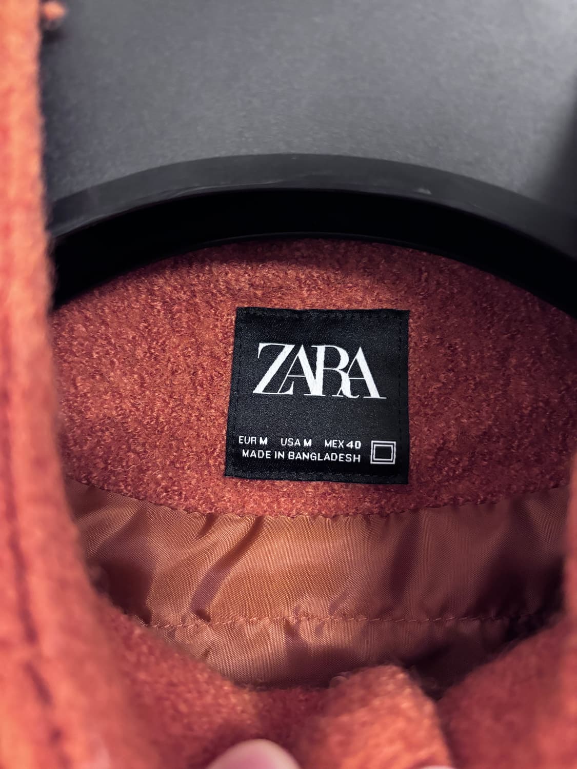 M 자라 오렌지 울 부클 자켓 상품이미지4