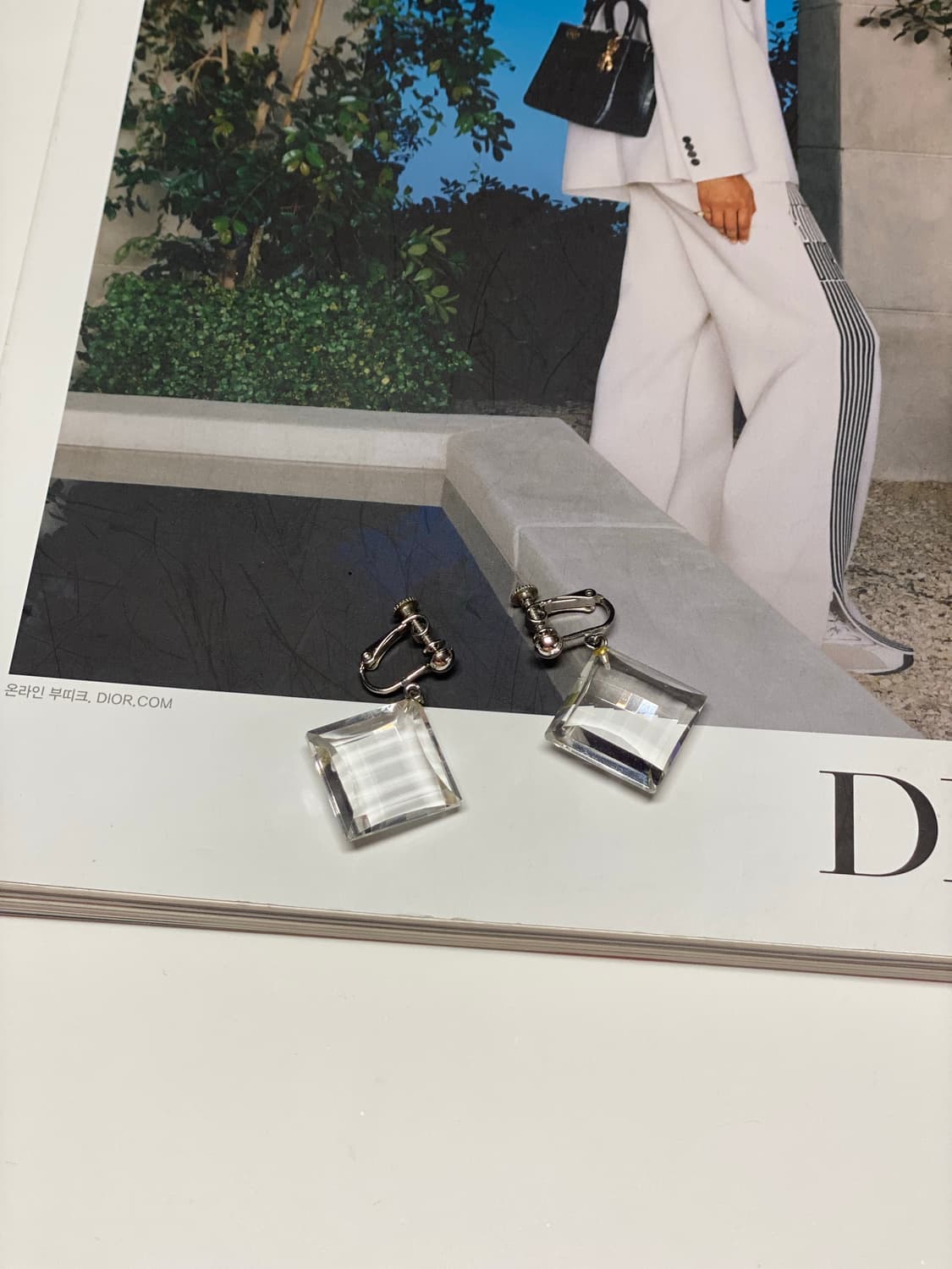 투명 크리스탈 귀걸이 귀찌 상품이미지3