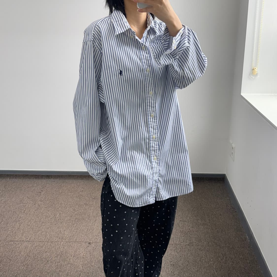 Polo 폴로 네이비 포니 블루 스트라이프 셔츠 상품이미지2