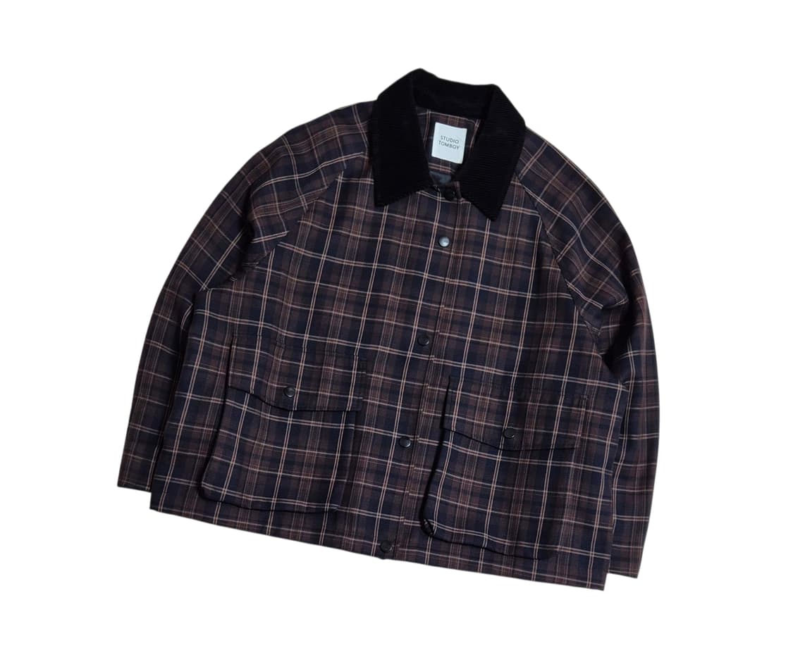 스튜디오 톰보이 타탄체크 자켓 상품이미지1