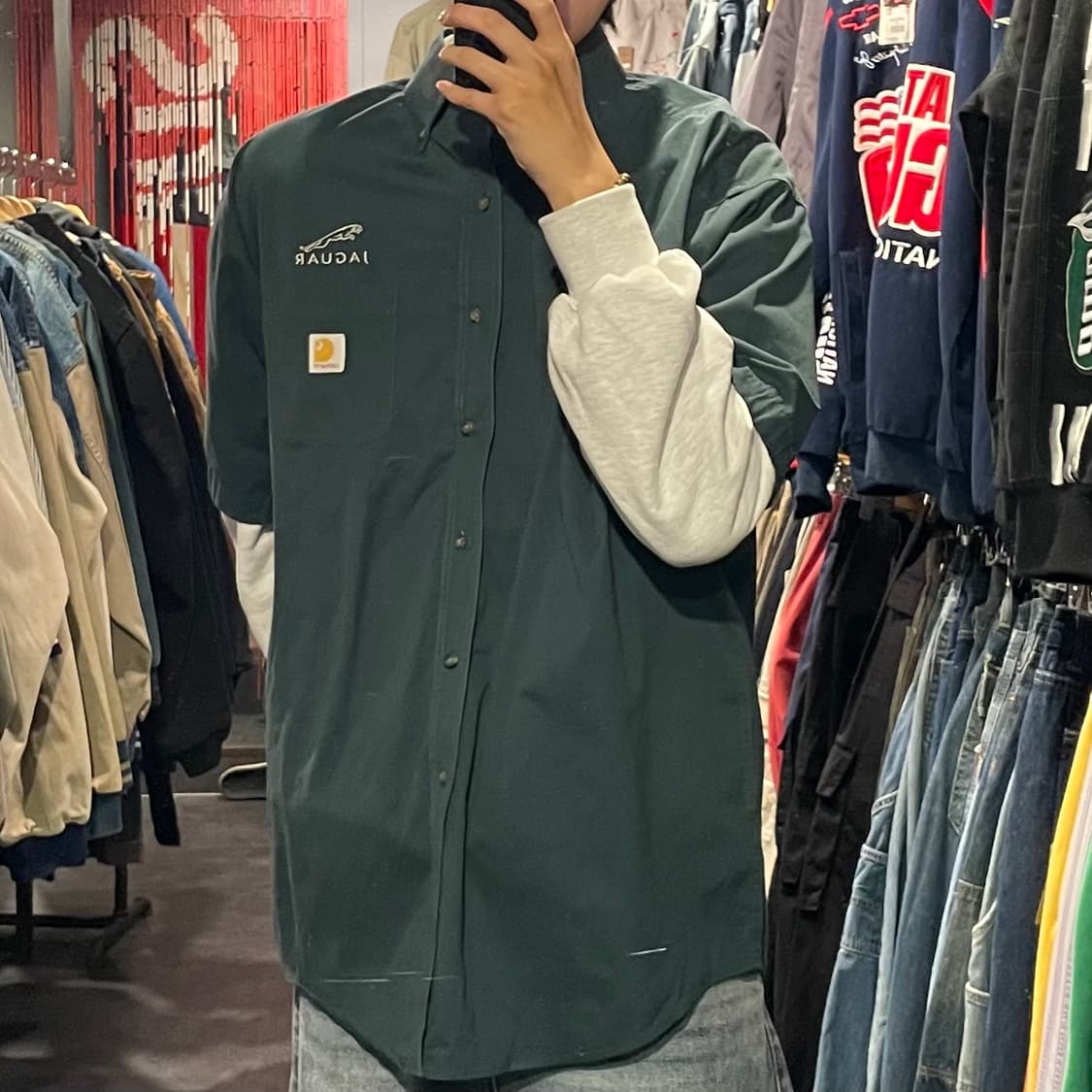 [IM] carhartt 칼하트 그린 반팔셔츠 상품이미지3