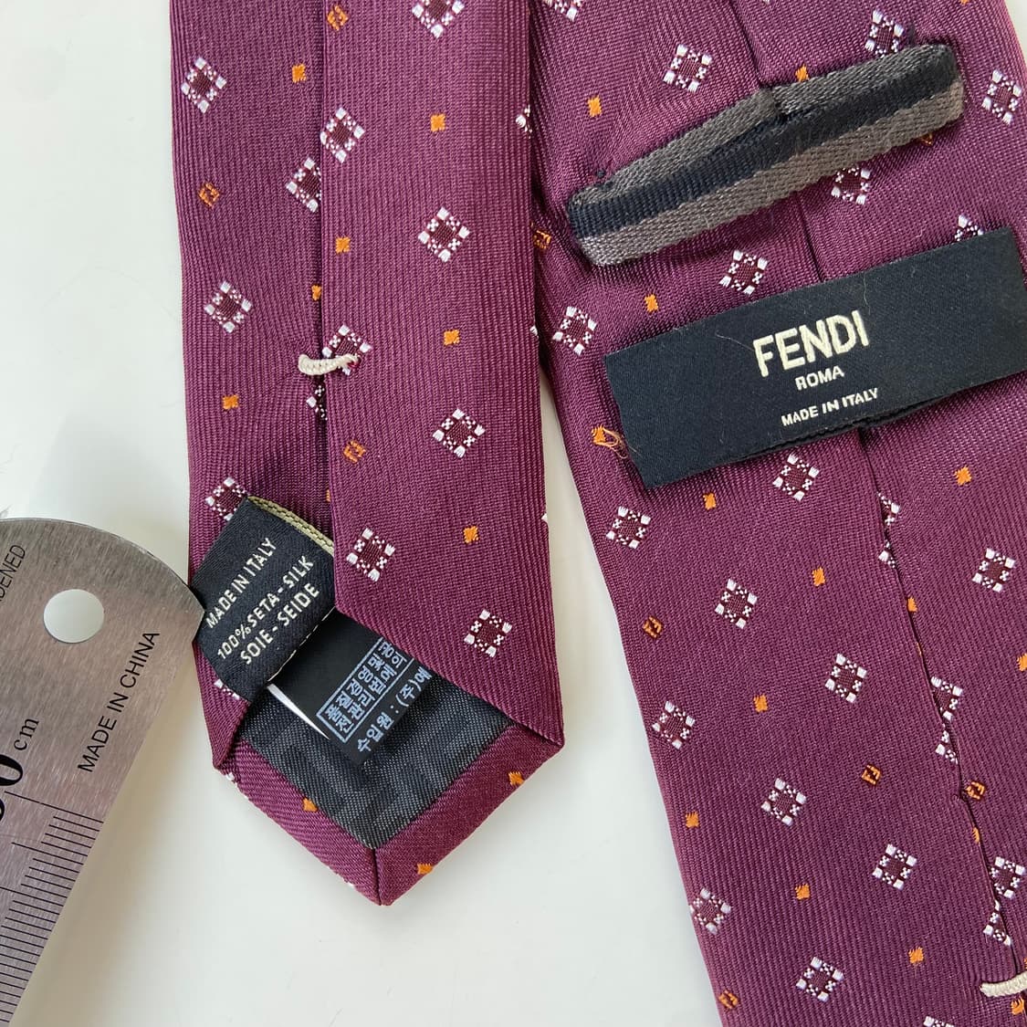 신형 FENDI 펜디 FF모노그램 정품 명품넥타이 8.2cm 상품이미지5