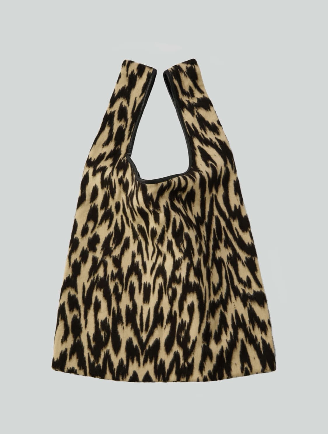 RECTO LEOPARD WOOL SHOULDER BAG (BROWN) 상품이미지2