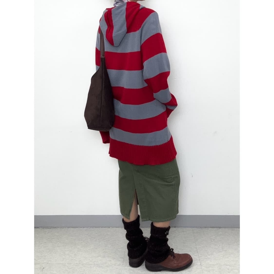 빈티지 니트 후드 집업 상품이미지4