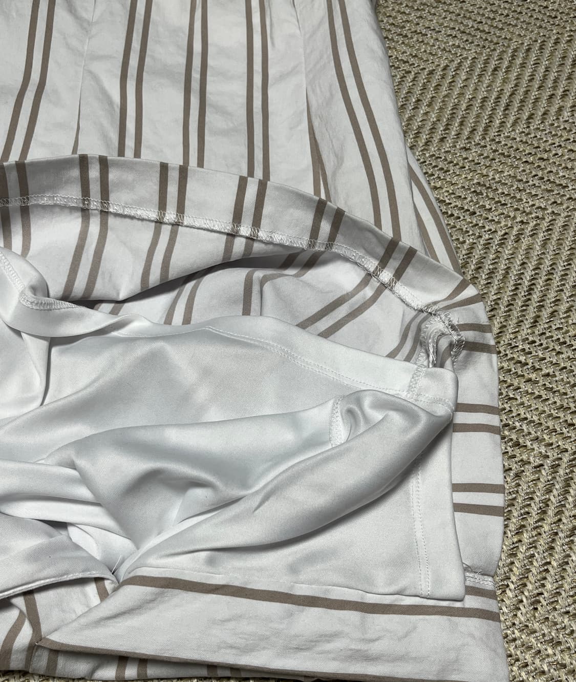 캘빈클라인 여리핏 스트라이프 숄더컷 원피스 S 상품이미지8