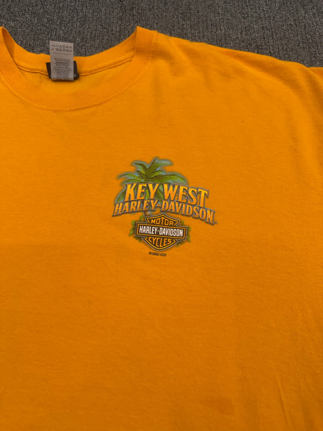 2XL) 할리데이비슨 빈티지 키웨스트 프린팅 반팔 티셔츠 상품이미지3