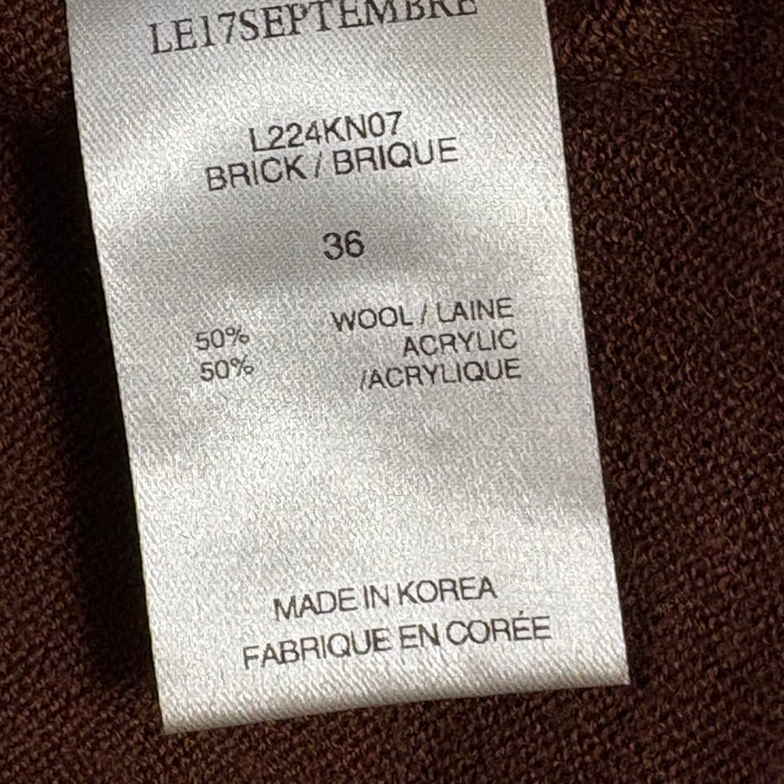 LE917 르셉템버 버건디 터틀넥 니트 36 상품이미지4