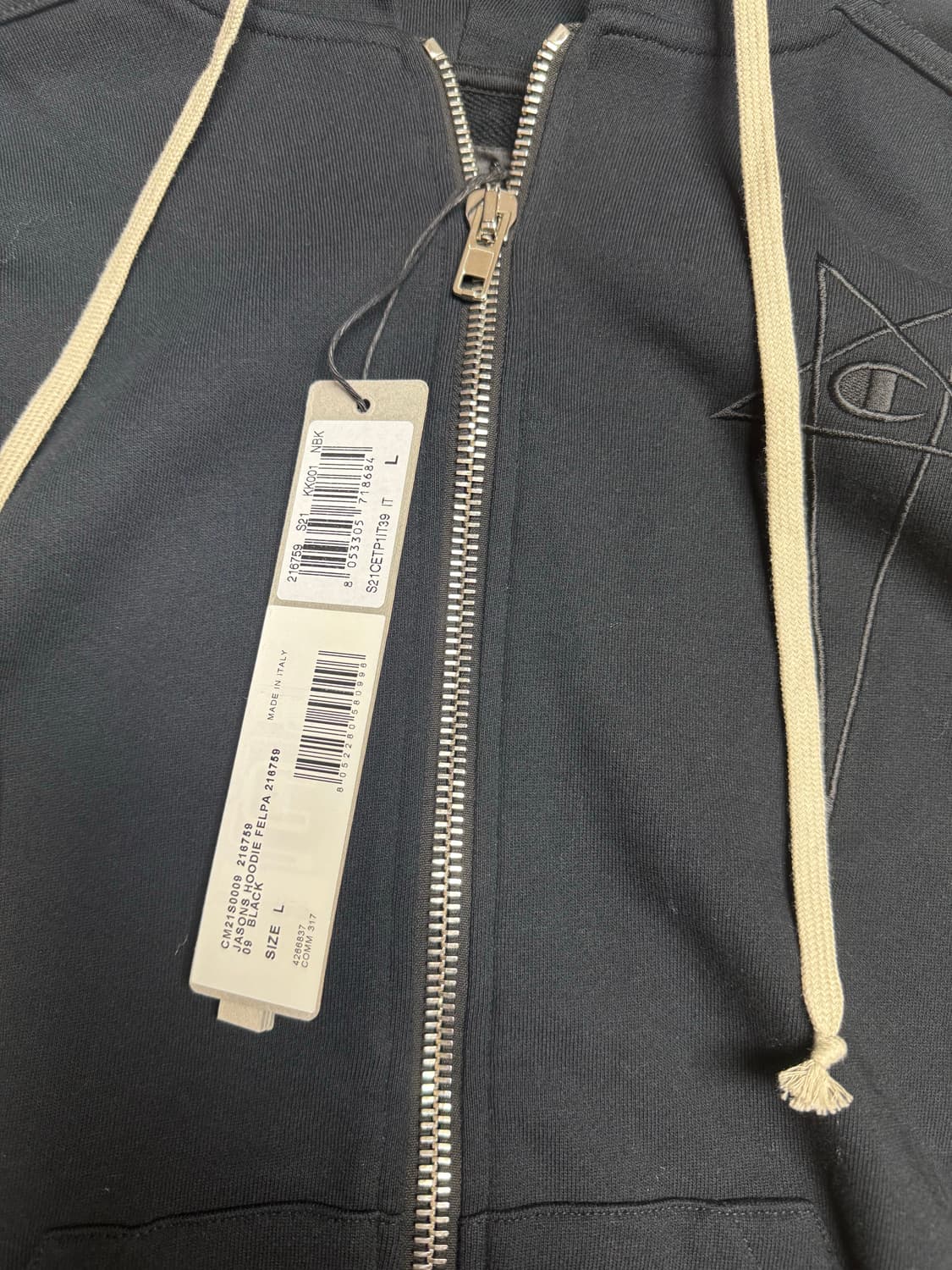 릭오웬스 챔피온 후드 집업 상품이미지6