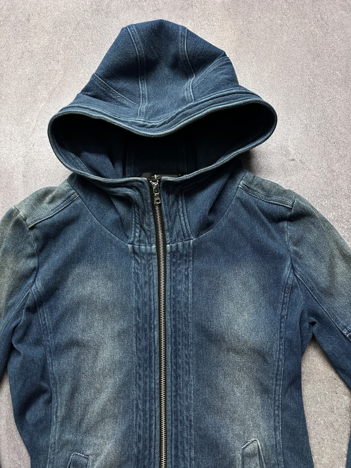 No id 보노 후드 투웨이 데님 자켓 상품이미지4