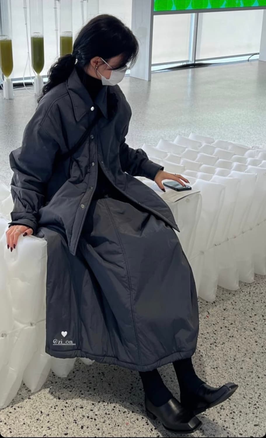 트리밍버드 패디드 자켓 차콜 상품이미지3