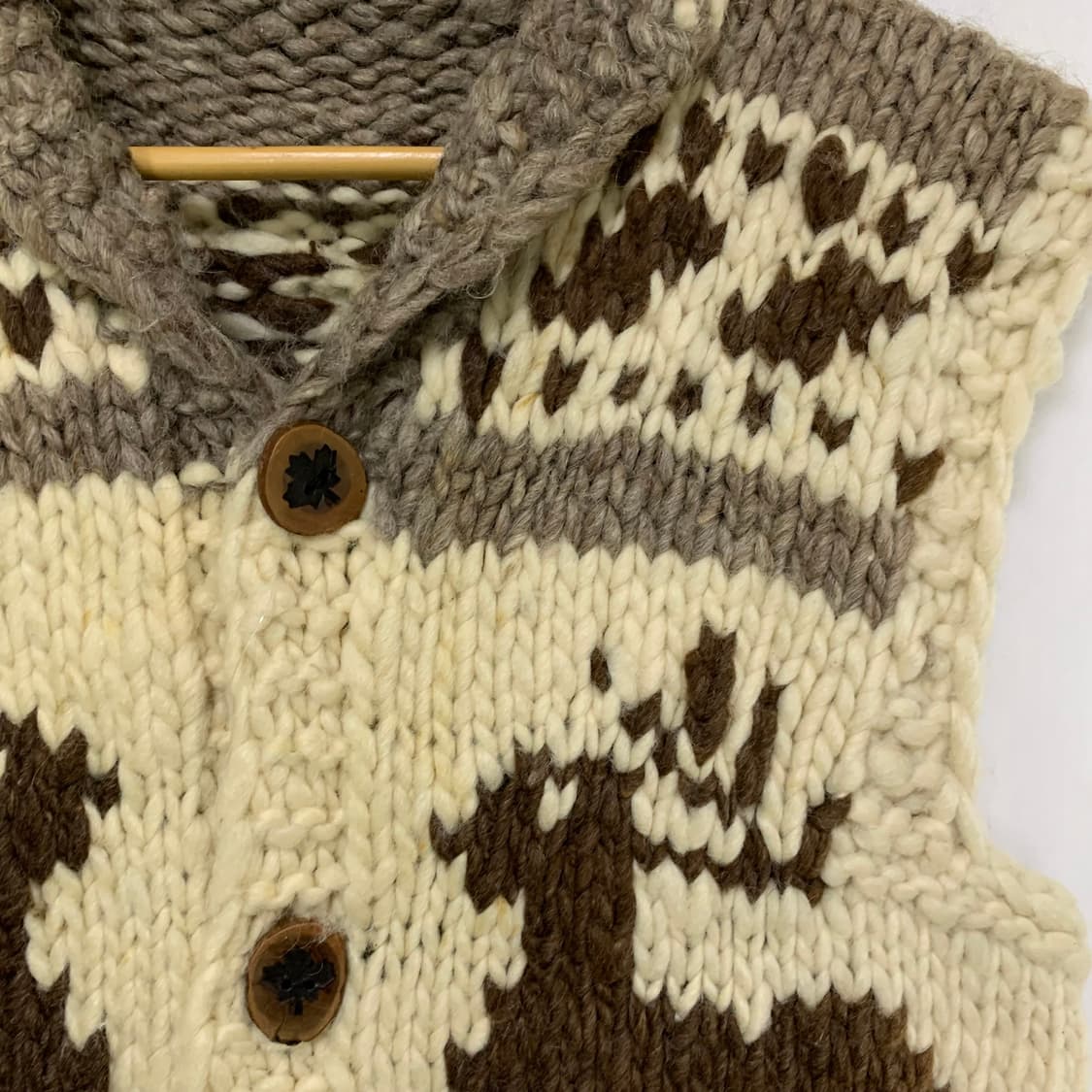 코위찬 빈티지 핸드메이드 노르딕 패턴 니트 스웨터 조끼 베스트 상품이미지4