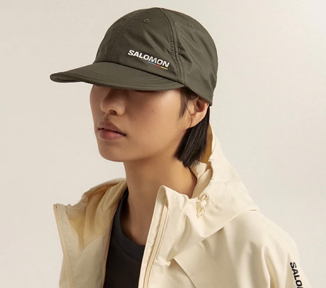살로몬 6패널 캡 모자 카키 상품이미지2