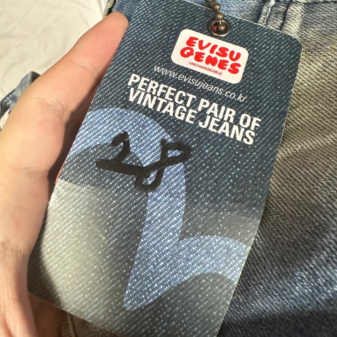 에비수 오사카 스펠아웃 백로고 워싱데님진 새상품 28 상품이미지7