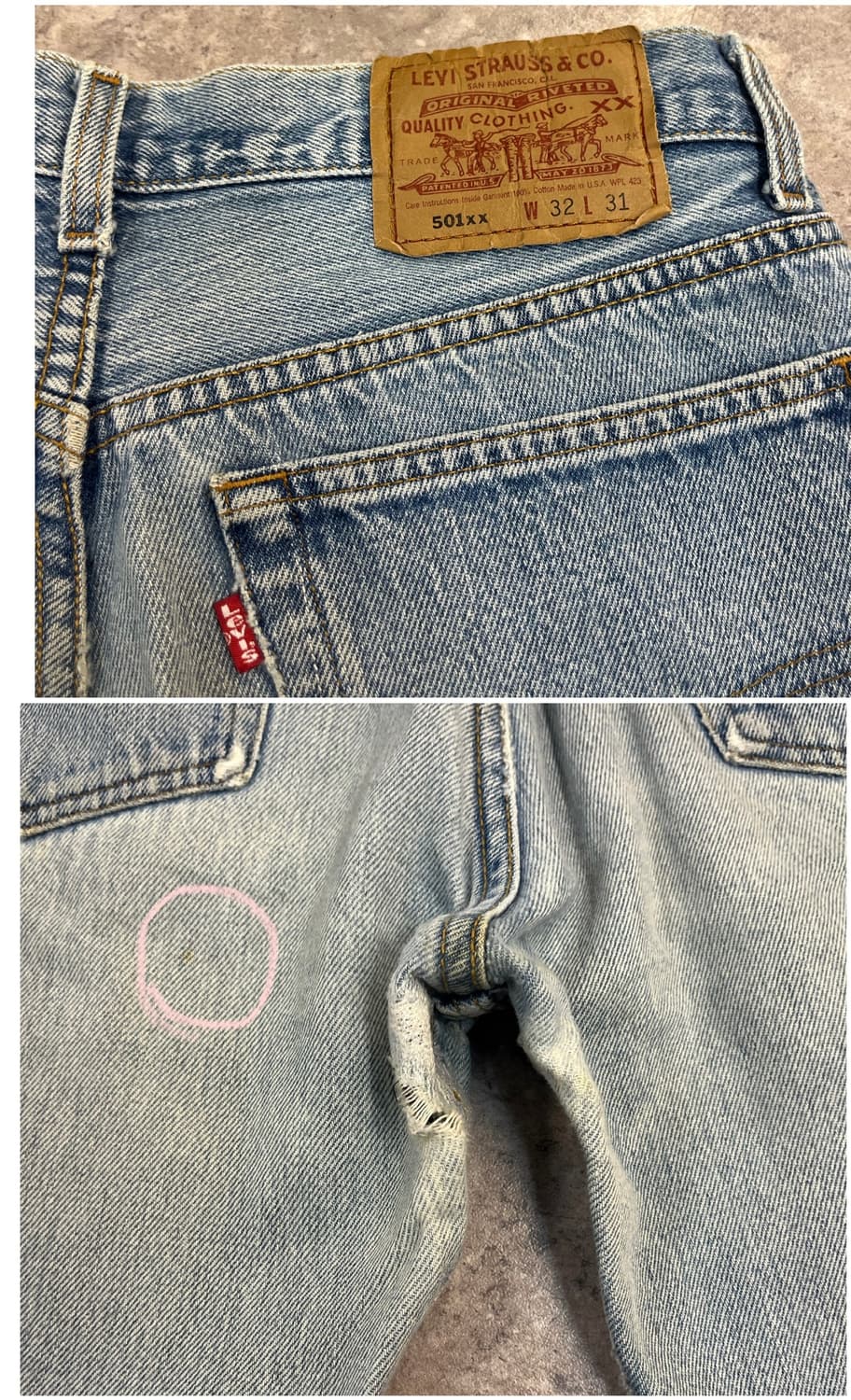 리바이스 데님 팬츠 501 W32 L31 #csz3943 상품이미지8