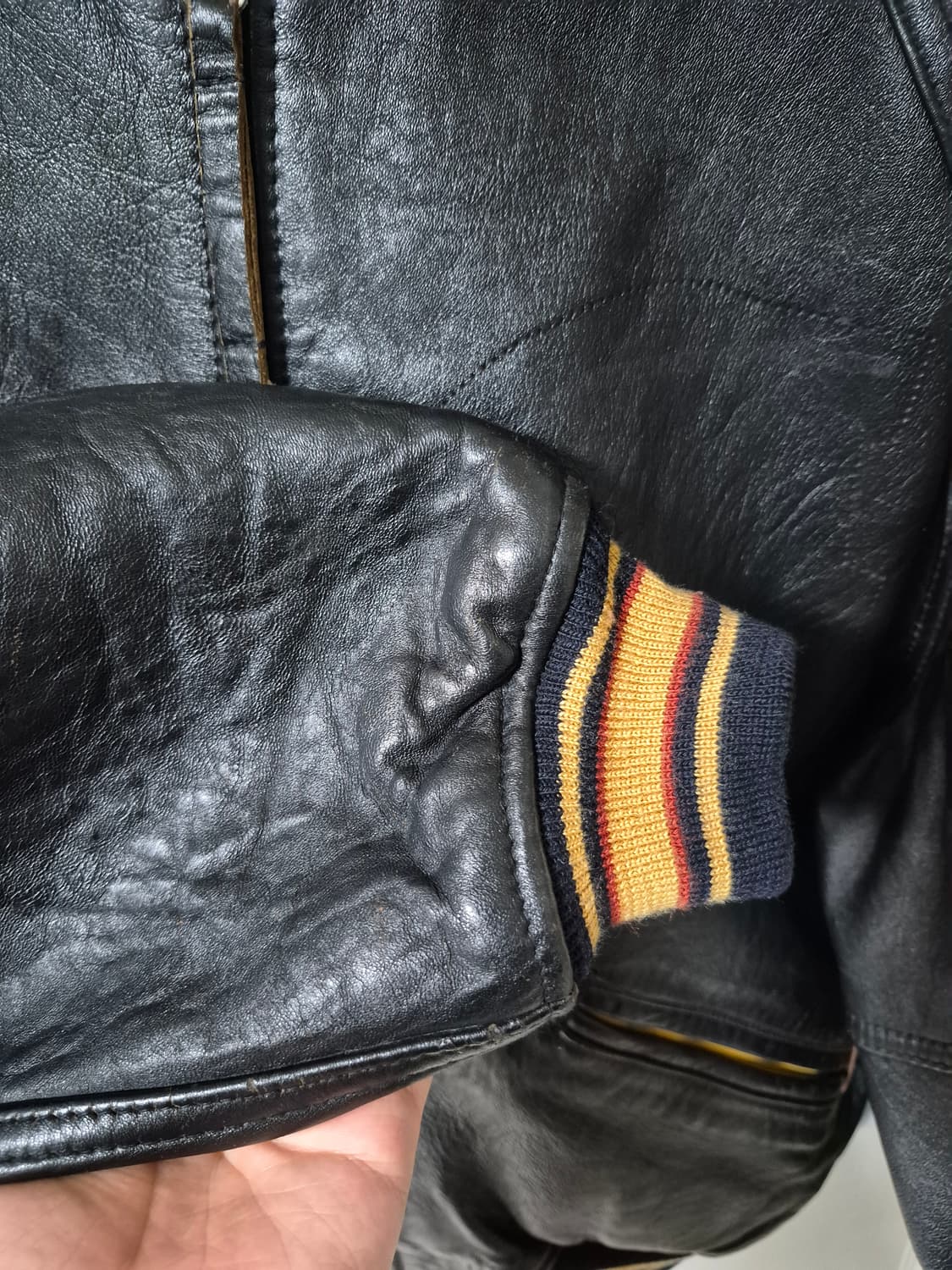 (M) 아비렉스 avirex 토마호크 레더 봄버자켓 가죽자켓 상품이미지4