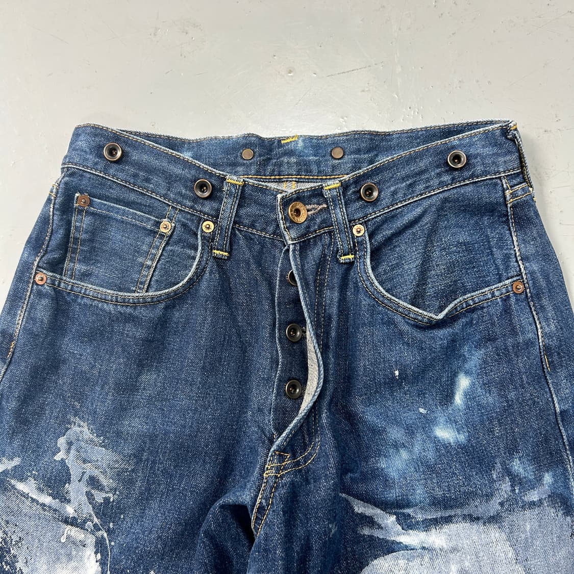 90s 에드윈 스플래쉬 페인팅 데님팬츠  상품이미지4