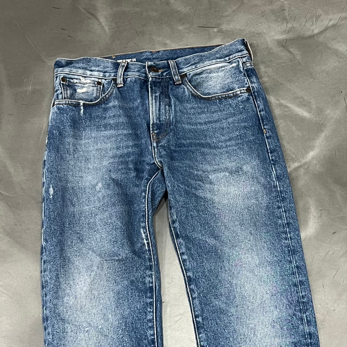  오프화이트 슬림핏 데님팬츠 y16878 상품이미지3