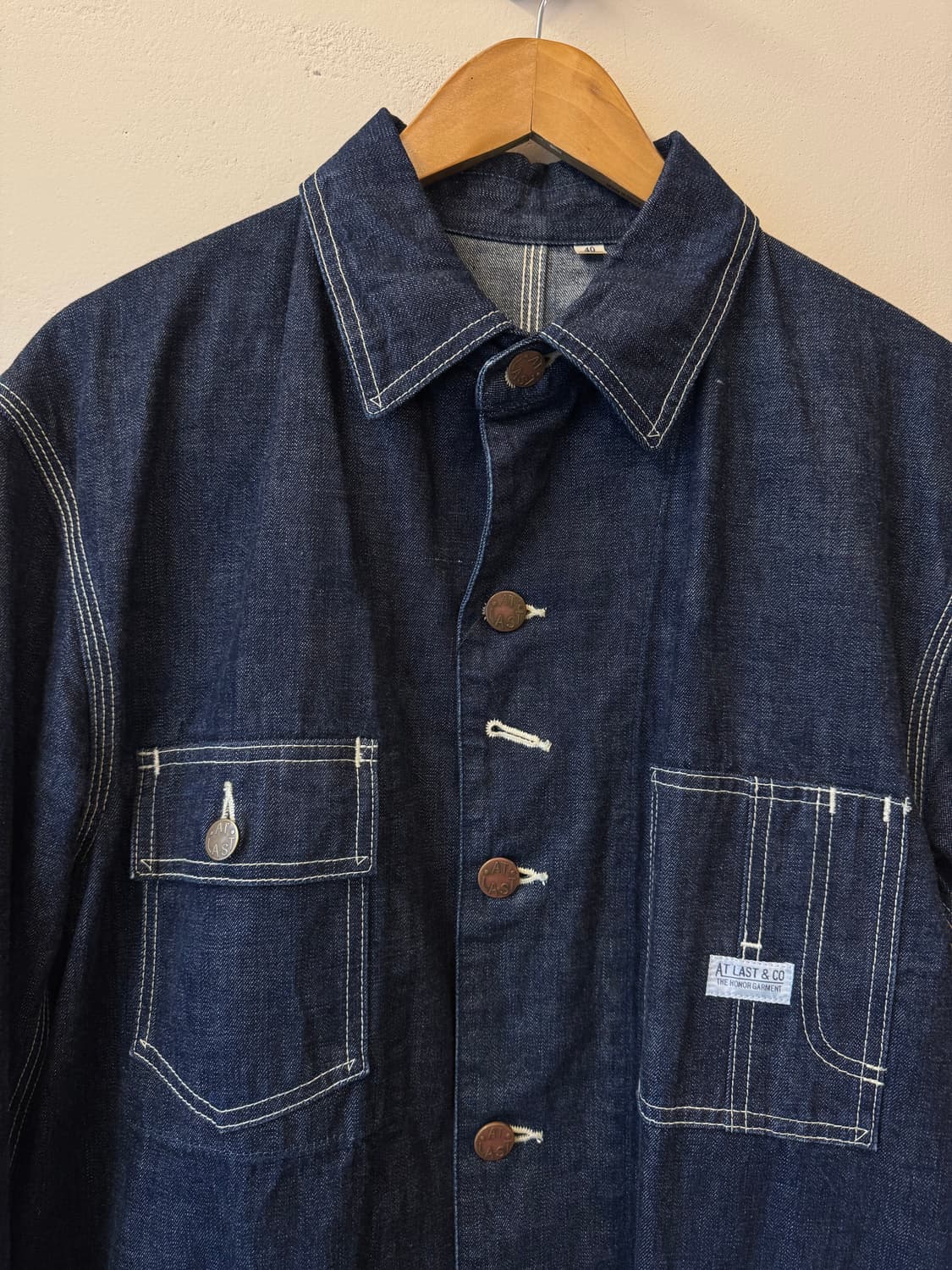 엣라코 30s-40s 데님 커버올 셋업 상품이미지2