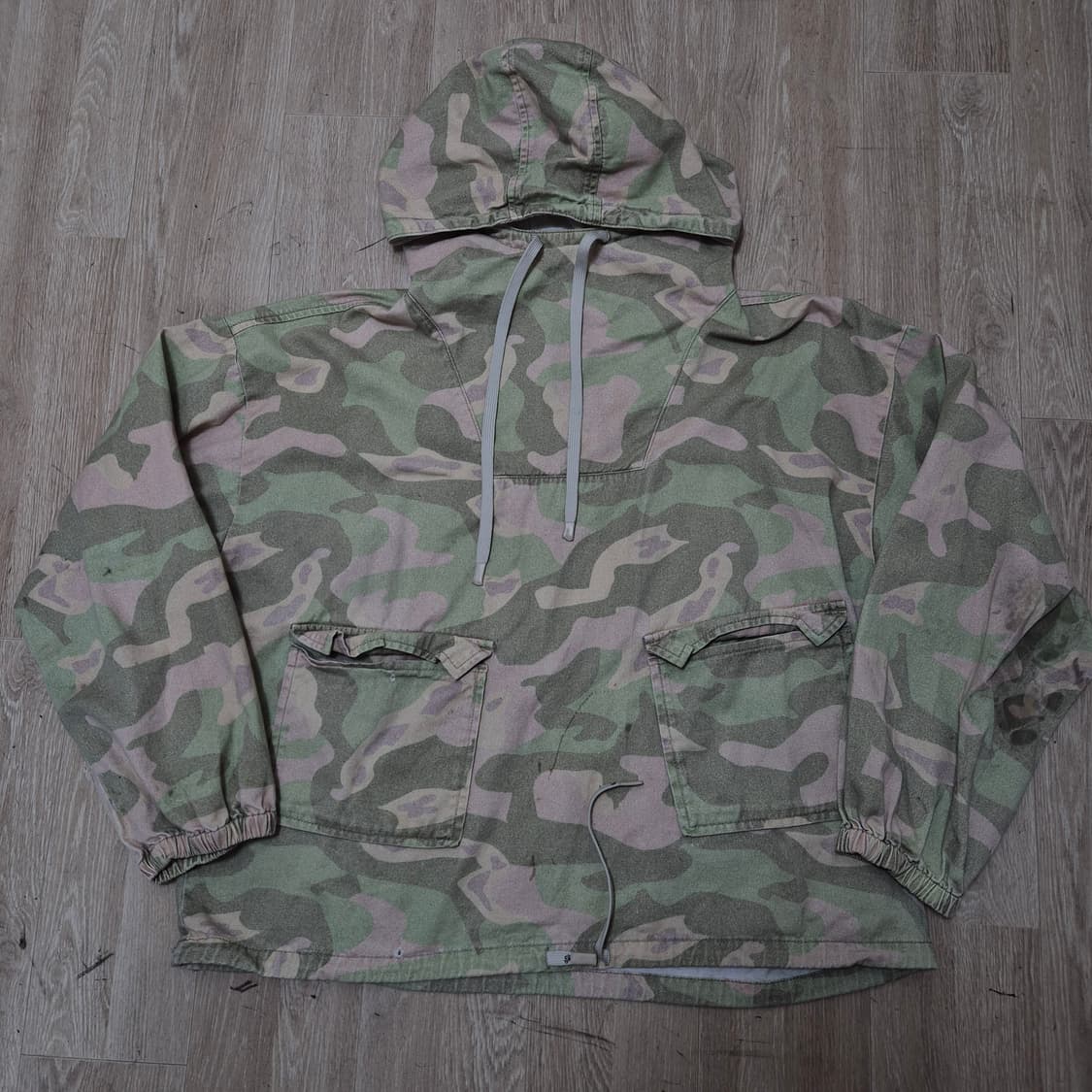 자라 카모플라쥬 밀리터리 코튼 풀오버 후드티 XL(105) 상품이미지1