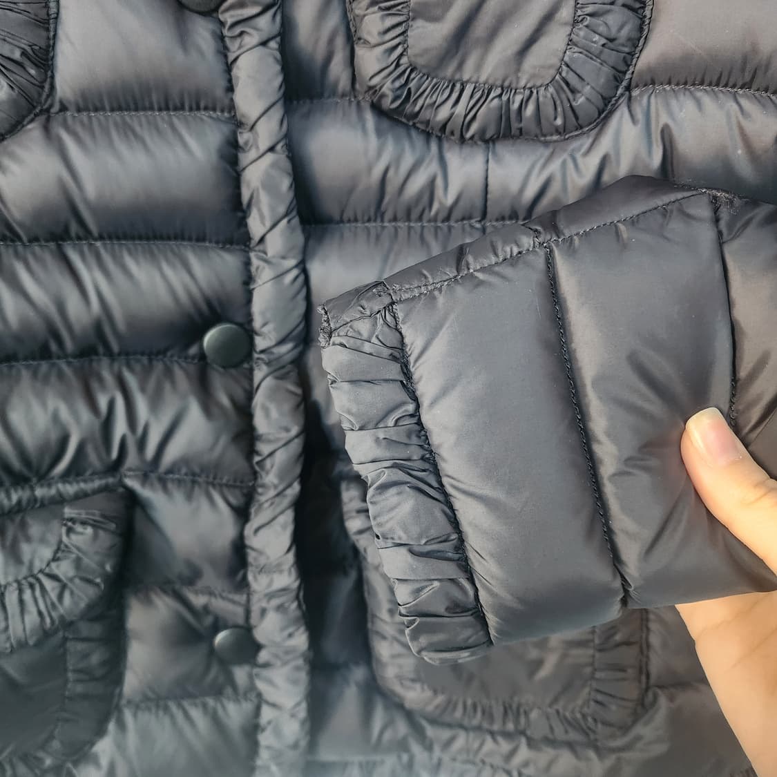 몽디자인 포켓 블랙 패딩 상품이미지8