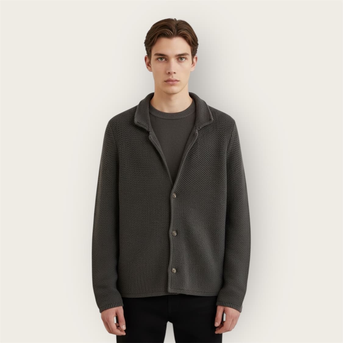 .IT44/ 로로피아나 와플 스웻 니팅 가디건 상품이미지1