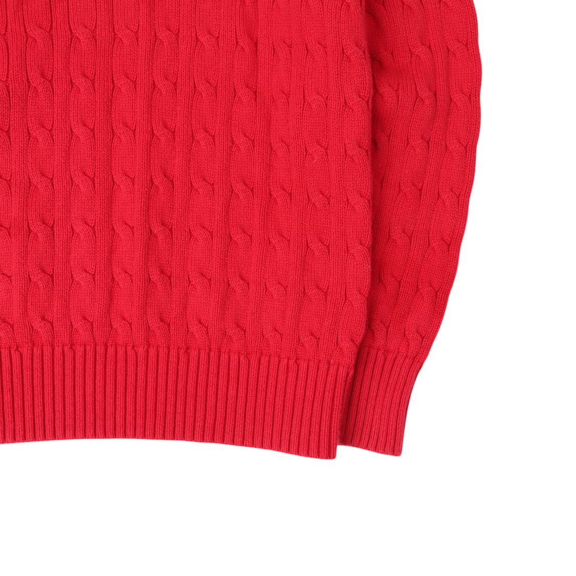 폴로 랄프로렌 레드 코튼 케이블 니트 상품이미지4