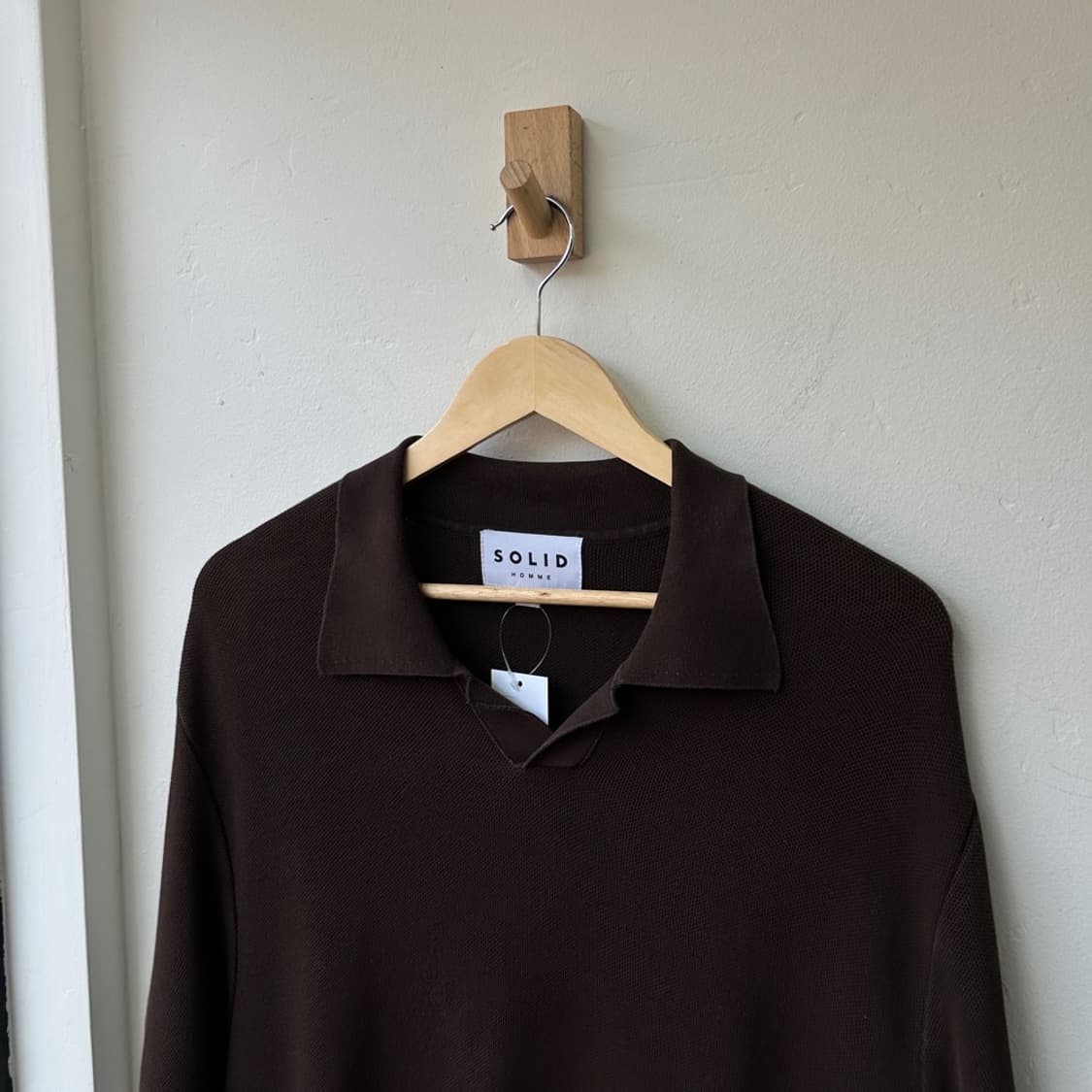 16567 - 솔리드옴므 반팔 카라 니트 상품이미지1