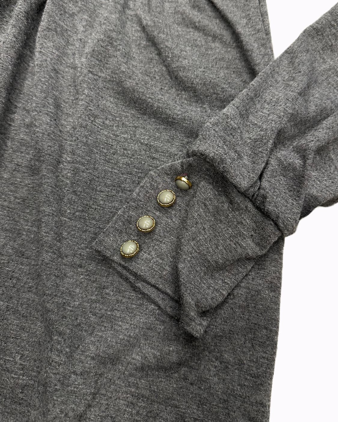 grey v-neck flare t-shirt 상품이미지4